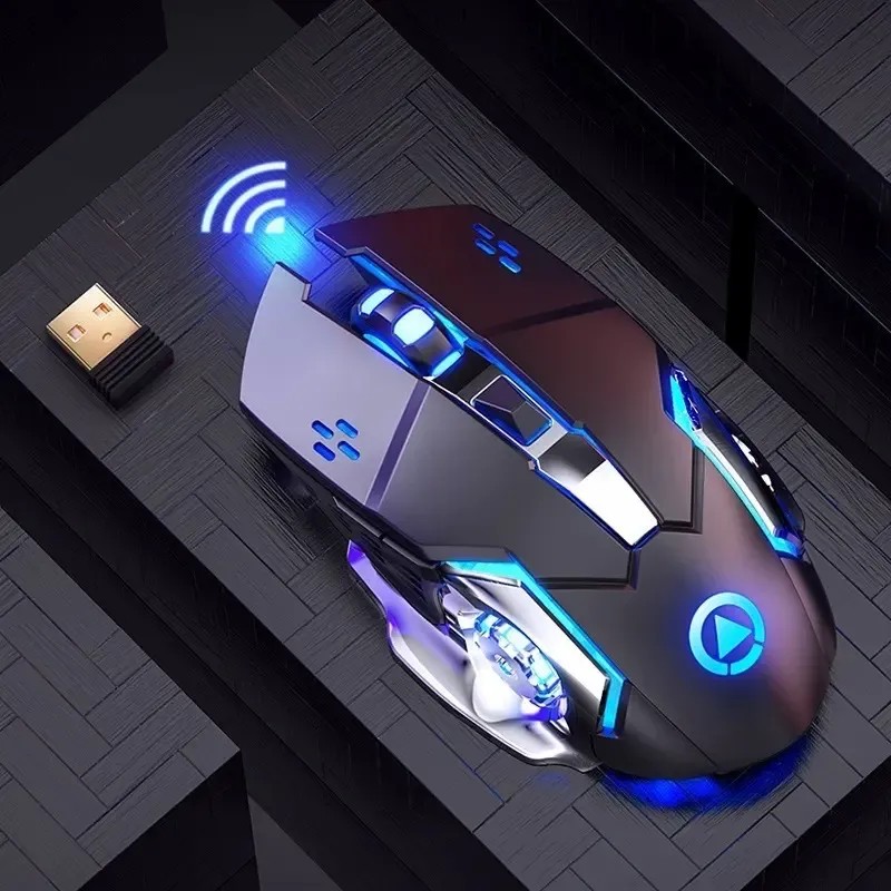 Mouse Óptico Gamer Yindiao A4 1600dpi 3 Modos Con Luz