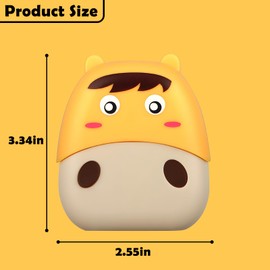 Electric Nail Clippers, Portable Automatic Nail Clippers, USB Charging Cute Nightlight Nail Clippers with Nail Shavings Storage Safe Electric Nail Clippers Kawaii Lights（Yellow）