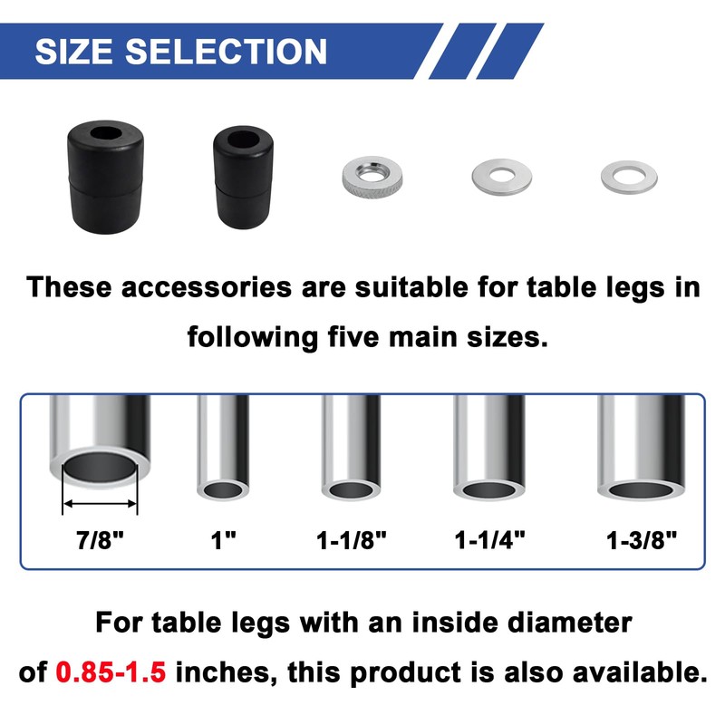 MySit 5 Inches Prep Table Wheels Set of 4, Expanding