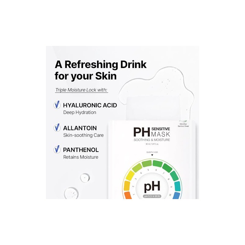 SAM’U PH Sensitive Mask | Hydrating Face Masks Skincare w/Lactobionic