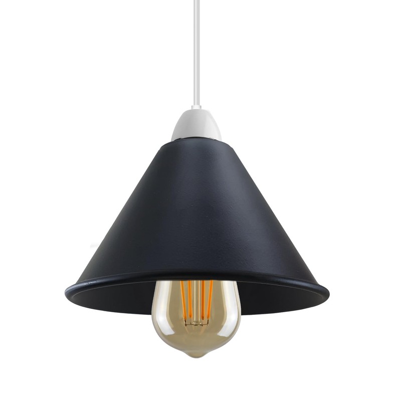 Modern Industrial Metal Ceiling Light Shad Easy Fit Pendant Lamp