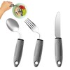 3-Piece Adaptive Utensils Set - 42° Angled Parkinsons Utensils, 2.5