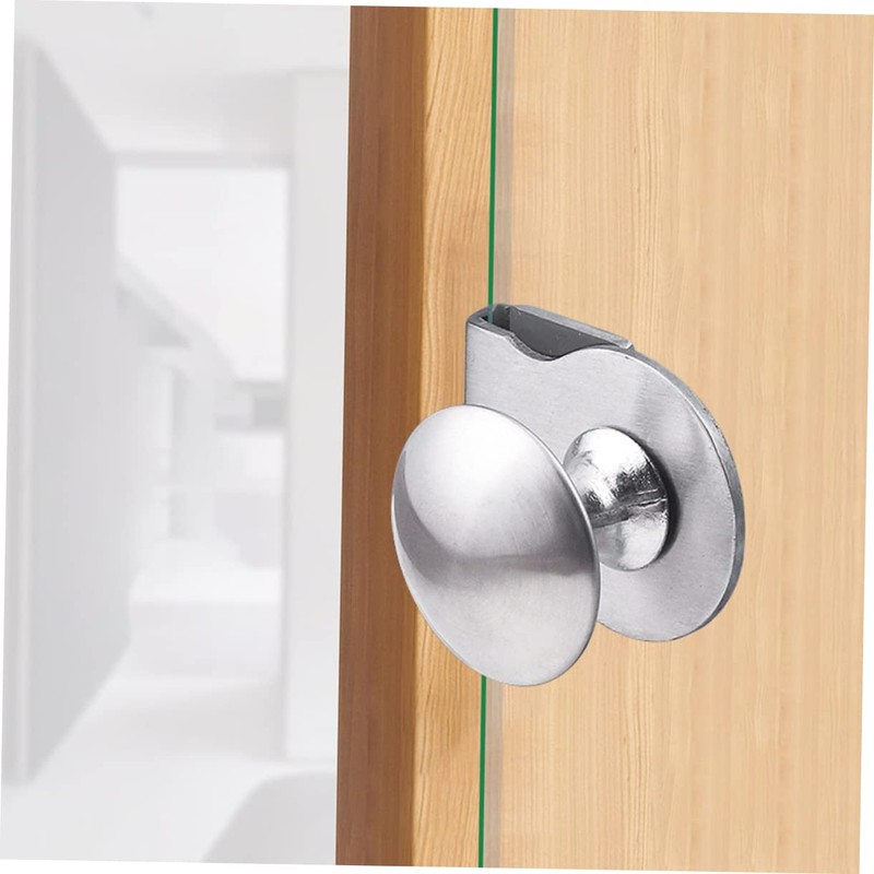 TEHAUX 2pcs Glass Door Pull Handles Glass Cabinet Clips for