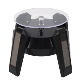 LED Jewelry Display Turntable Solar Powered Rotating Stand Blue Led Light for Watch Necklace Bracelet