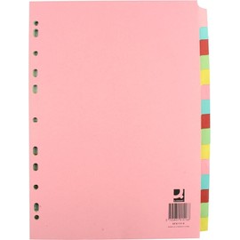 15-Part Subject Divider Multi-Punched A4 + Free OS Smart Choice Highlighter (Random Colour)