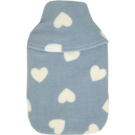Vagabond 2L Blue Hearts Hot Water Bottle and Cover