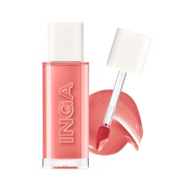 INGA Water Glow Lip Tint, Rich Salmon, Rich Salmon Color, For Autumn and Winter Makeup (RICH SALMON)