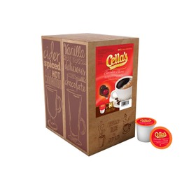 Cella's Chocolate Cherry Coffee Pods Compatible with Keurig K Cup Brewers, Medium Roast Flavored Coffee, Smooth Single Serve Pods for Home and Office, 40 Count