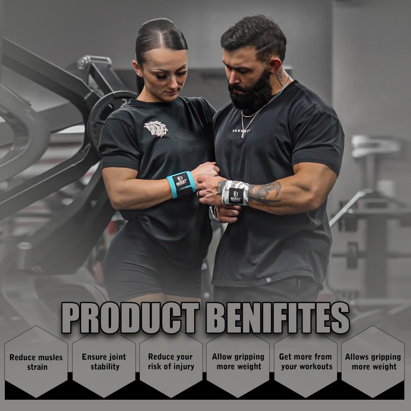 Beast Power Gear Women Wrist Wraps (14" Premium Quality) -