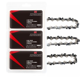 ZIGZEK 3 Packs 18 Inch Chain Saw Chains - 3/8” LP Pitch .050” Gauge 62 Drive Links Chainsaw Chain Fits Craftsman, Ryobi, Homelite, Poulan and More（3-Pack 18-inch Chain）