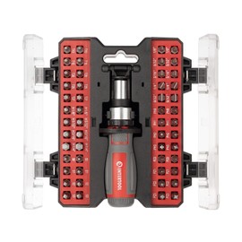 INTERTOOL 53 pcs Ratcheting Screwdriver Set, 52 Bits, High Strength Chrome Vanadium Steel, Multi Tool All In One, Home & Garage Repair VT08-3353