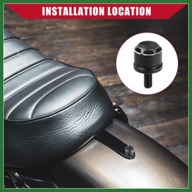 Motoforti Motorcycle Seat Bolt Screw for Harley Davidson/Rear / 1 Pcs Black Long-lasting