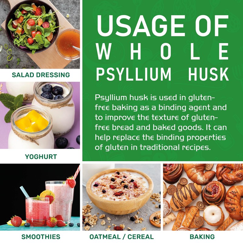 Jiva Organics Whole Psyllium Husk (Isabgol) 1.75 LB (28 Oz)