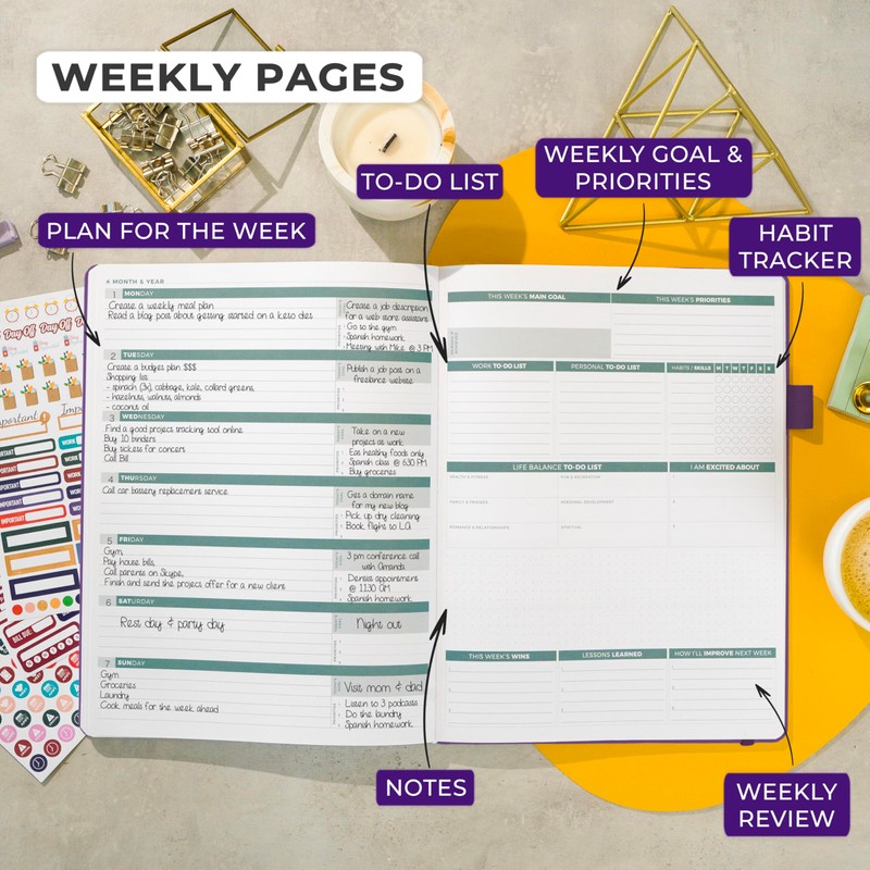 Clever Fox Planner PRO 2nd Edition – Undated Weekly Agenda