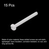 sourcing map Pack of 15 Nylon Machine Screws M4 x