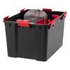 IRIS USA WeatherPro 74 Qt Storage Bins with Lids, 4