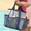 Beach Tote Bag for Women, Mesh Travel Tote Family with
