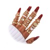 KISS WIFE Gold Knuckle Rings Set for Women, Dainty Simple