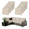 8Pcs Outdoor Cushion Covers Stretch Patio Cushion Covers Sofa Cushion