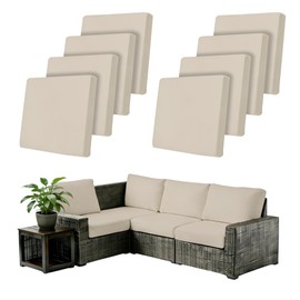 8Pcs Outdoor Cushion Covers Stretch Patio Cushion Covers Sofa Cushion Cover