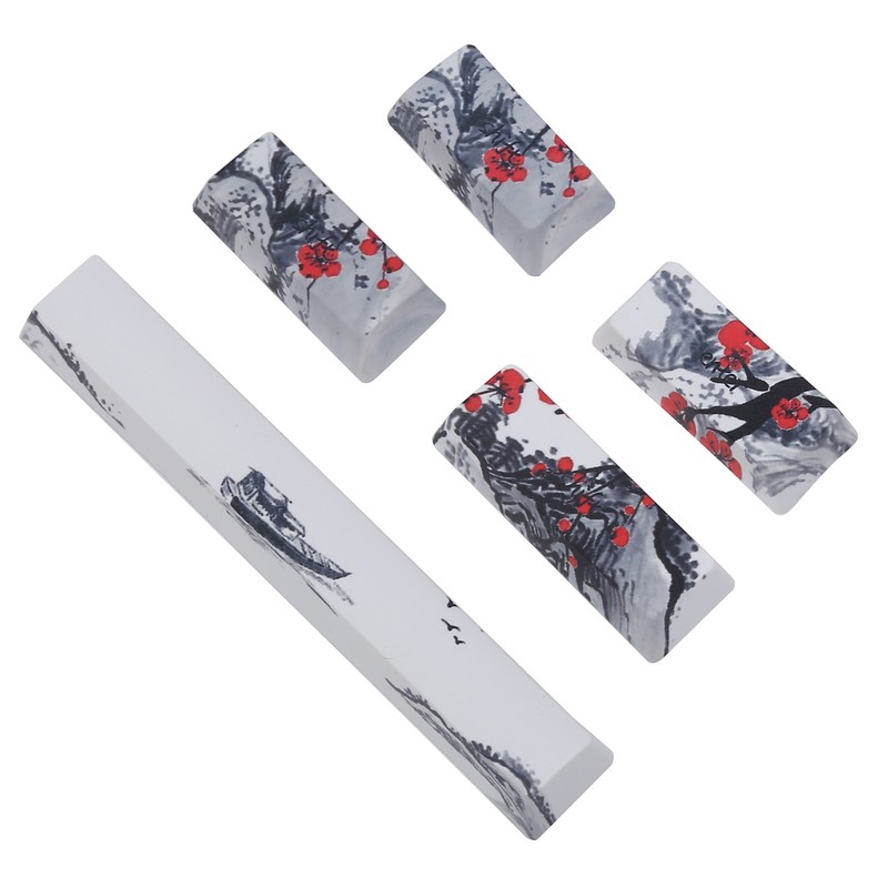 Keycaps PBT 5Sided Sublimation 71 Keys Keyboard Caps for Mechanical