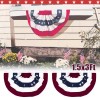 2× USA Pleated Fan Flag American USA Bunting Flags Patriotic