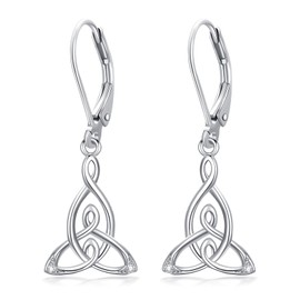 Midari Celtic Mother Daughter Leverback Earrings - S925 Irish Knot Jewelry - Women's Birthday, Valentine's Day, Mother's Day Gift