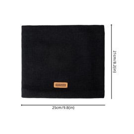 LIANRISES Tube Scarf Fleece Loop Scarf Men's Winter Neck Tube Men Women Neck Warmer Men Arctic Velvet Wind Protection for Cycling Running Skiing, black