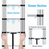 DEZEX 10.5 FT Aluminum Telescoping Ladders - One-Button Retraction Collapsible