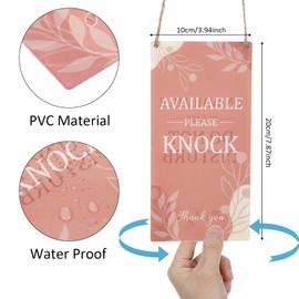 ElevateTech Please Do Not Disturb Sign Door Hanger Double Sided Reversible Hanger Plaque Please Knock Sign for Door 9.8 x 3.9 Inches Bedroom Decor Suitable Office Home Dormitory Hotel Bathroom Meeting