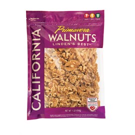 Primavera Walnuts Halves and Pieces 1lb - Bulk Unsalted Walnuts 100% California - Organic Walnuts Raw for Baking & Cooking, Snack Topping - Raw Walnuts Vegan Protein, Keto Snack, Gluten Free
