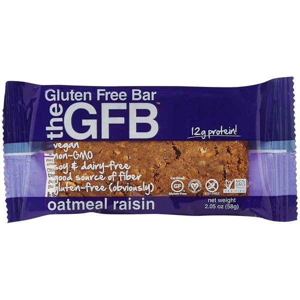The GFB - La pasa Gluten-Libre de la harina de avena de la caja de las barras - 12 Bares