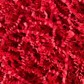 MARSROAM Red Crinkle Paper Filler 1 LB Shredded Confetti Grass for Easter Baskets
