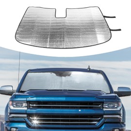 Voodonala for Chevy Silverado 2014-2018 Windshield Sunshade Truck Window Sun Shade Foldable Sun Visor Compatible with Chevy Silverado 2014-2018…