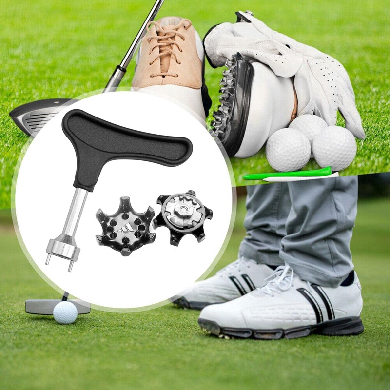 Golf Shoe Spikes Bootoow 16 Golf Spikes with 1 Handheld