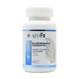 Glucosamina Condroitina Premium JustFx 90 cpsulas con cido Hialurnico, Colgeno Hidrolizado, Zinc y Boro.                                              