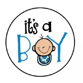 Unbranded 48 Its A Boy #2!!!  ENVELOPE SEALS LABELS STICKERS 1.2" ROUND