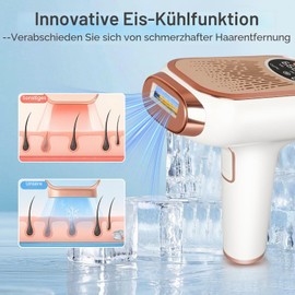 IPL Hair Removal with Freezer Function - Painless IPL Device with 3 Modes (HR/SC/RA), 9 Energy Levels, 999,999 Light Pulses for Men & Women - Ideal for Face, Bikini, Legs & Body
