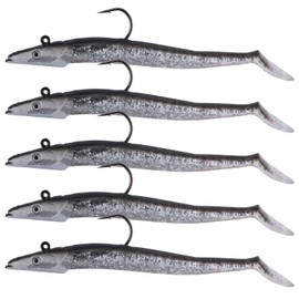 Goture Soft Fishing Lures Jig Heads Saltwater & Freshwater Minnow Fishing Lures T Tail with Jig Head Fishing Lures Swim Shad Bait for Bass Fishing