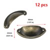 Antrader 12-Pack 1.6-inch Metal Semicircle Knobs Vintage Decorative Pull Handle