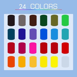 Tommax Art Markers Double Tip Brush Pens, 24Pcs Fine and Brush Pen Markers Set for Kids Adults Artists Painting, Coloring, Sketching, Multicolor