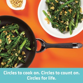 Circulon Symmetry Hard Anodized Nonstick Frying Pan Set / Fry Pan Set / Hard Anodized Skillet Set - 10 Inch and 12 Inch, Black