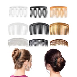 QLEUIFT Hair Combs 18 Pieces Plastic Hair Clip Combs Hair Side Comb Twist Comb Hair Clips 29/24/16 Teeth Hair Combs for Fine Hair Straight Hair Comb Bridal Wedding Veil Comb
