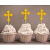 Darling Souvenir, Christening Baptism Cupcake Toppers, Dessert Decorations - Pack