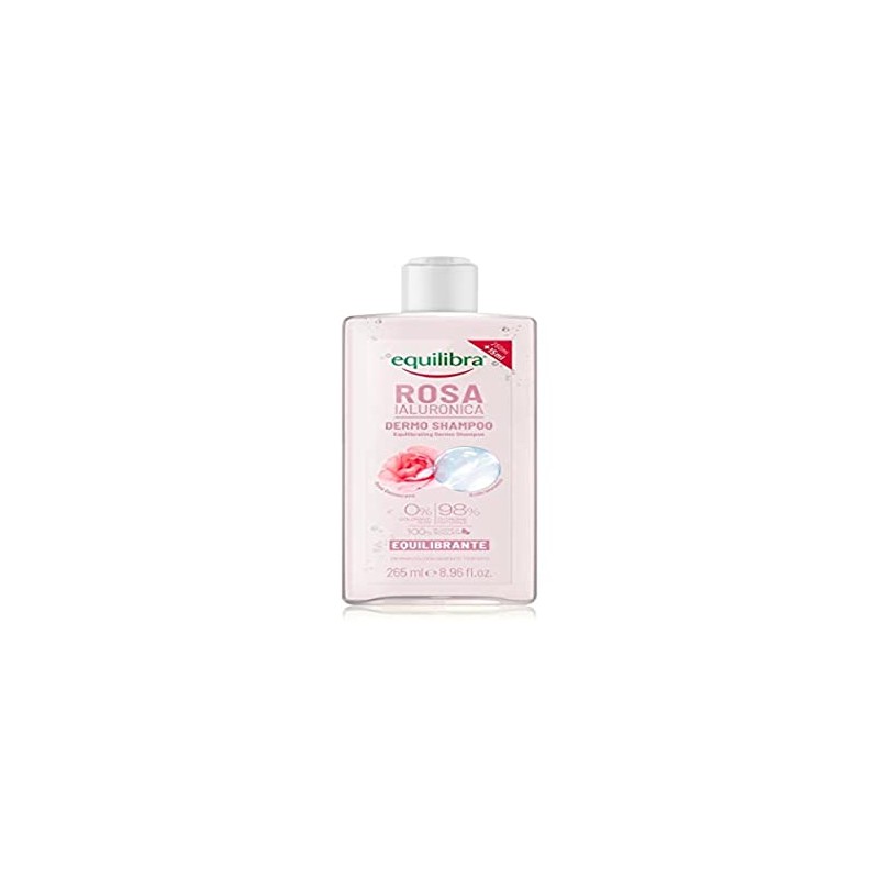 Equilibra Haar, Dermo Ausgleichs-Shampoo, Hyaluron-Rose, sanftes Haar-Shampoo, mit Rosenextrakt, Hyaluronsäure,