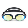 MaiKud Unisex Swimming Goggles with Mirrored Lenses (Black)