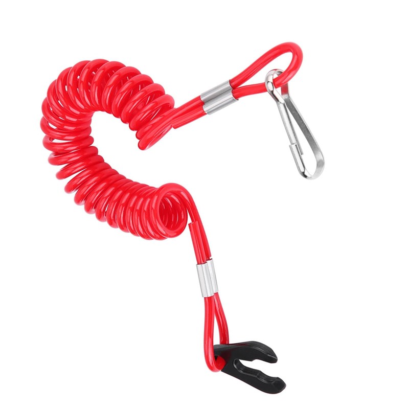 Outboard Engine Ignition Emergency Kill Stop Switch Key Lanyard Rope
