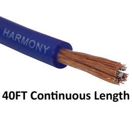 Harmony Audio 8 Gauge 8GA Car Stereo Matte Blue Power Cable Amp Wire - 40 FT