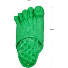 Funny costume Make fun of the toe slippers make fun of the slippers for adults and children (Green)