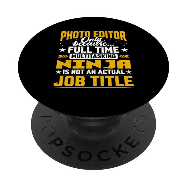 Photo Editor Job Title - Funny Photography Photographer PopSockets Swappable